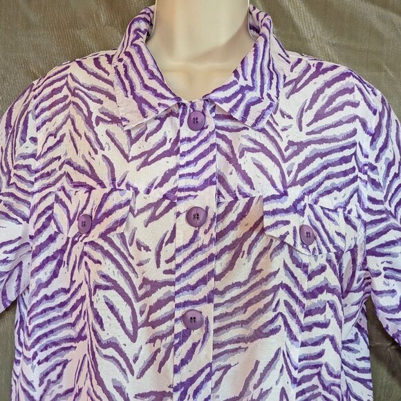 Drapers & Damon's Blouse, Button front, 44 inch bust, Sz L, Poly/Rayon/Linen mix - Picture 17 of 17